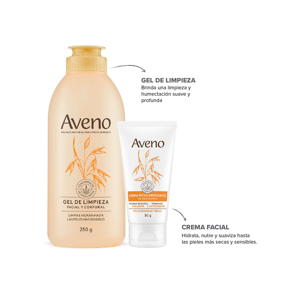 Kit Cuidado Facial Aveno para piel sensible seca image number 1